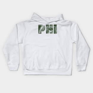 Phi Leaf Letters Kids Hoodie